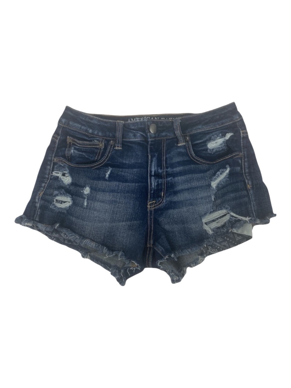 American Eagle Distress high Waist stretch Shorts Size 6